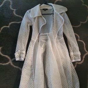 Cardigan see though dress coat